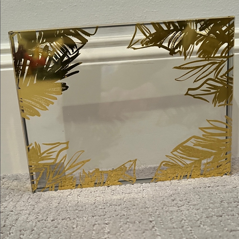 Lilly Pulitzer Lucite Gold Palms Frame